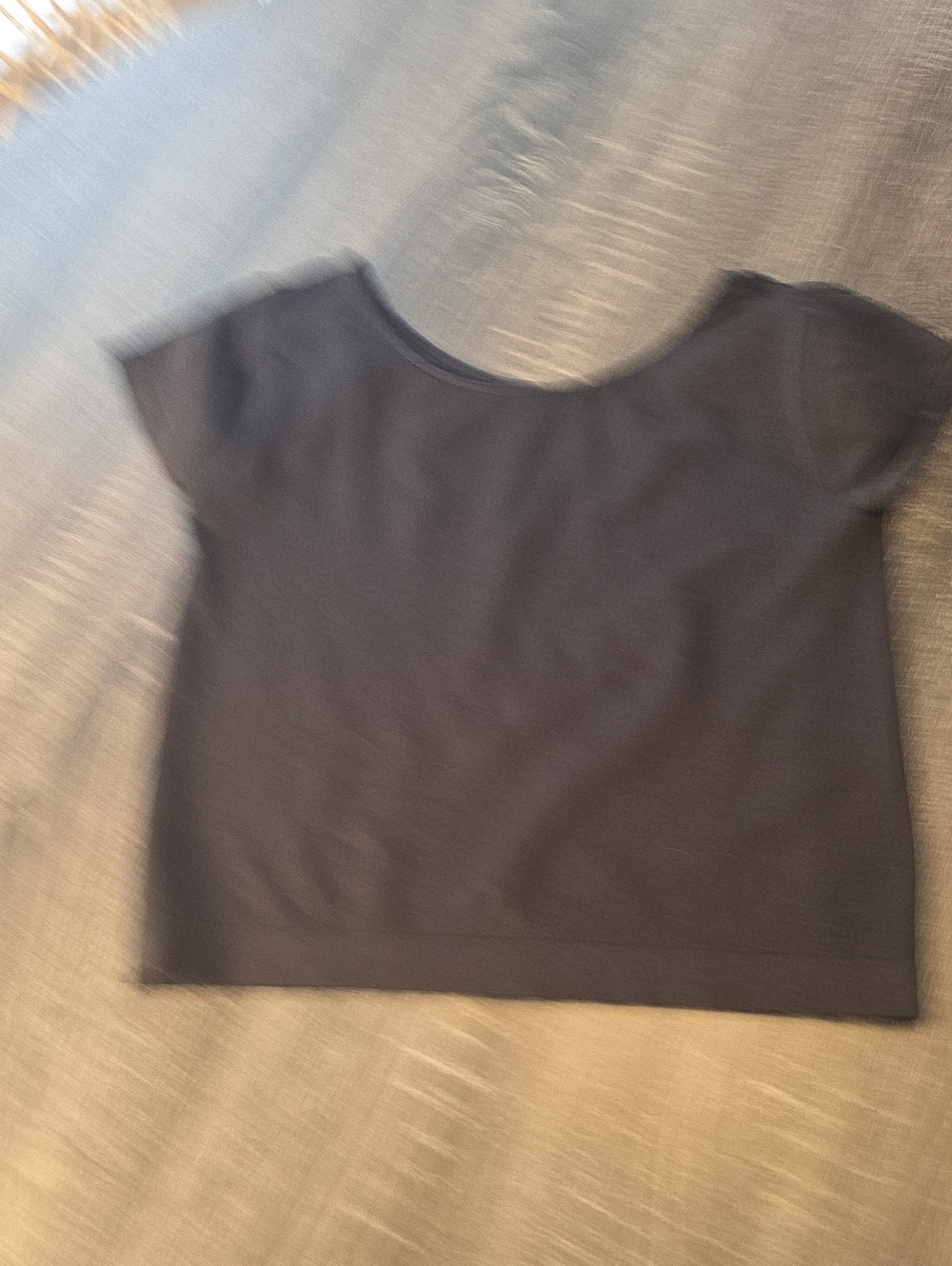 Women's Black Scoop Neck Short Sleeve Tee